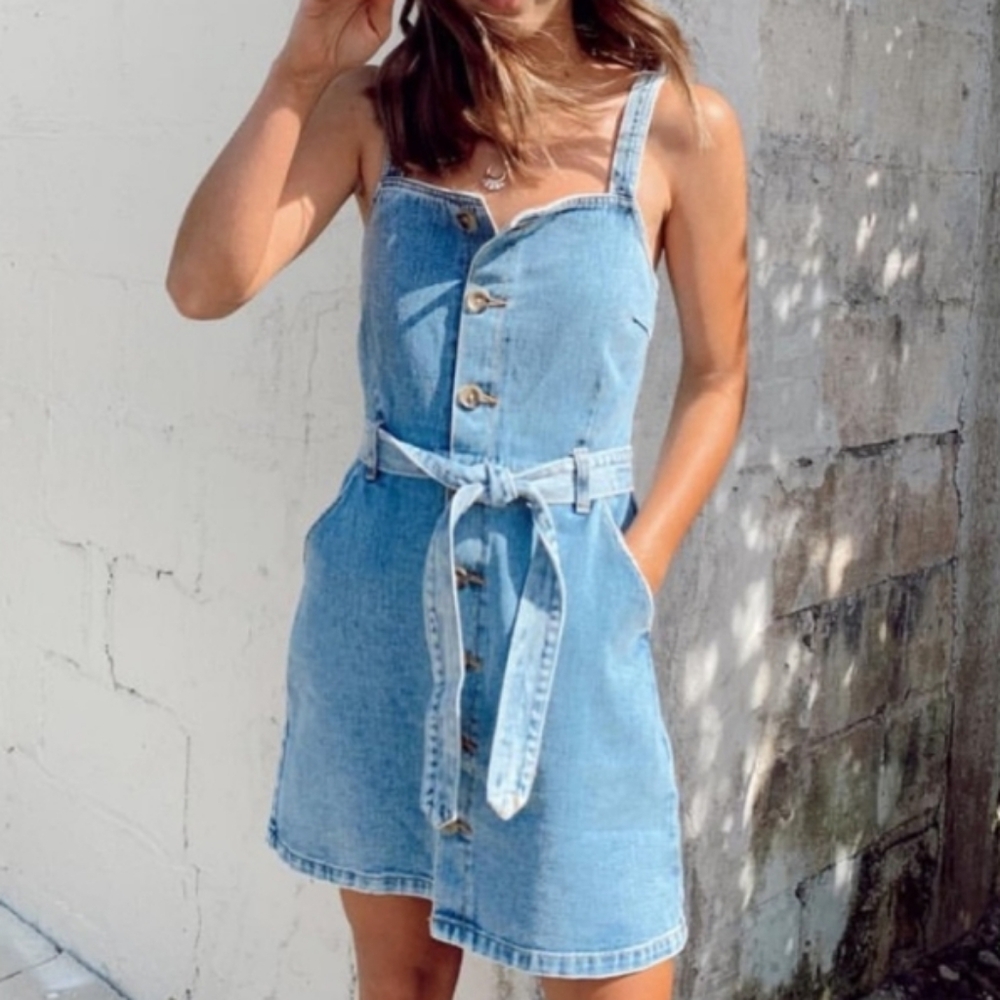 PacSun Light Blue Denim Mini Dress